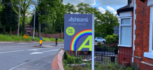 Rainbow For Sale Board, Ashtons, Sell My Home, Warrington, Wigan, ST.Helens